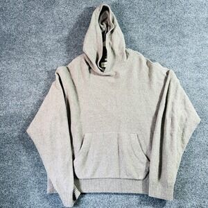 Abercrombie & Fitch Soft A&F Sweater Hoodie Men's XL Beige Knit Oversize Casual
